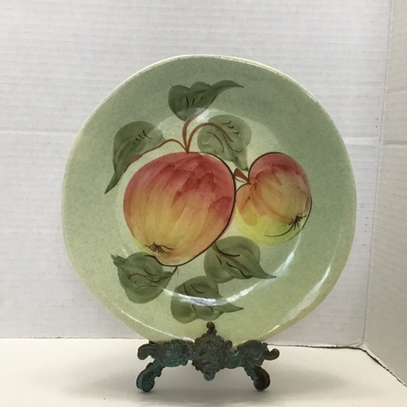 Vintage Hand-Painted Apple Plate Italian Ceramics  Made in Italy - Picture 2 of 5